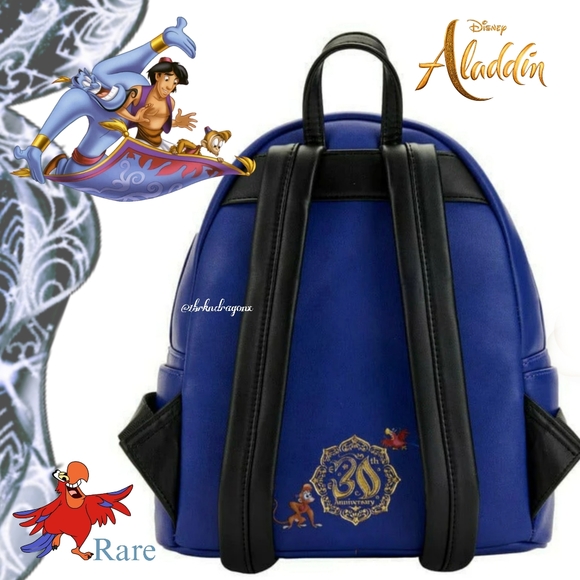 NWT Disney Anniversary Limited Edition Loungefly Backpack & Wallet Set Aladdin - Picture 9 of 16